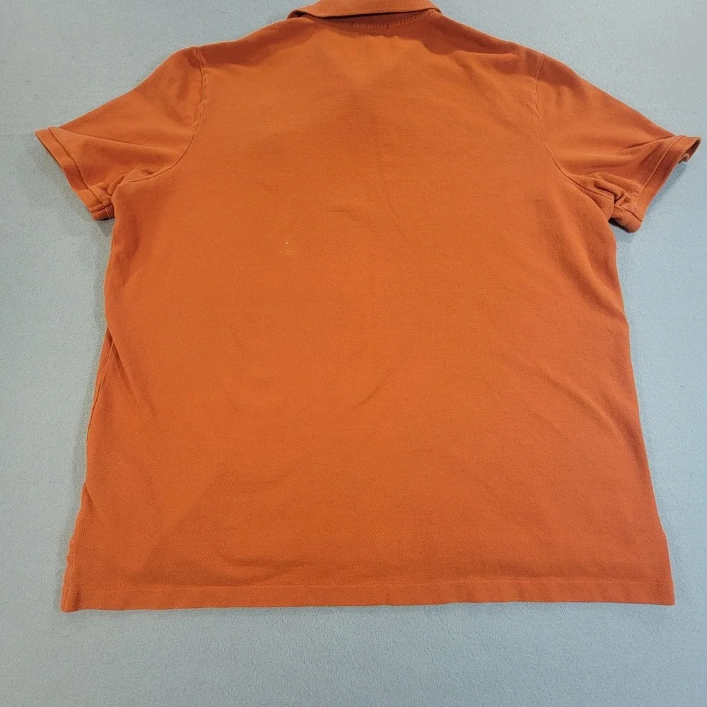 Polo Ralph Lauren Big Pony Polo Shirt Classic Fit #3 Orange Blue Men's XL Cotton